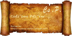 Csépes Péter névjegykártya